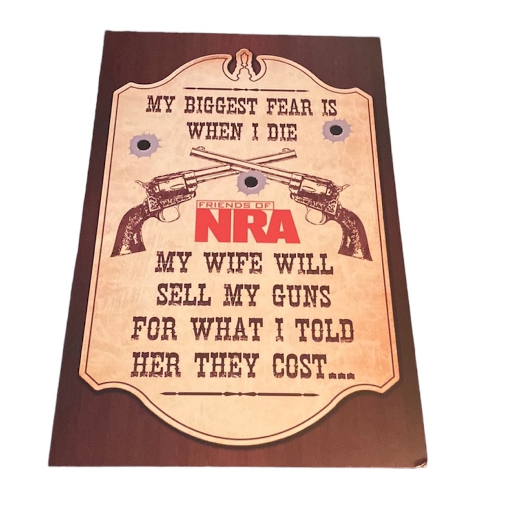 Friends of NRA funny honor man cave sign Home & Garage Decor